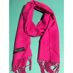 Beonon 100% Cashmere Winter Scarf  Scotland Warm Solid Hot Pink NEW